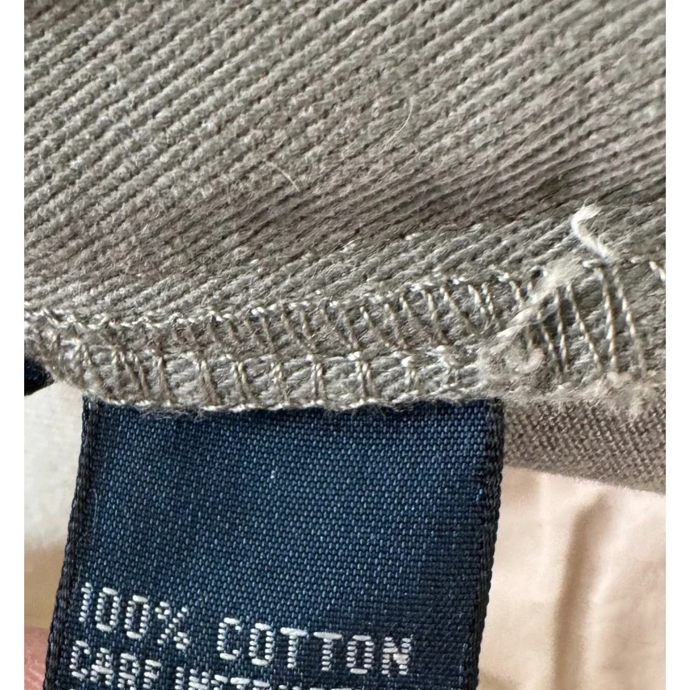 VTG Polo Ralph Lauren Mens 38x31 Gray Chino Pants Flat Front Straight Fit Preppy